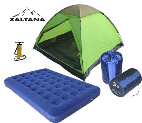 TENT,AIR MATTRESS(D),AIR PUMP AND 2PCS SLEEPING BAG SET