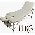 Massageliege / Massagebank ALU, nur 11kg, 3-teilig, mit viel Zubeh�r, Topqualit�t, creme-gelb