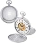 Colibri Classical Mechanical Skeleton Pocket Watch 17 Jewels with Easy to Read Numbers PWS095809X
