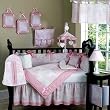 JoJo Designs 9-Piece Baby Crib Infant Bedding Set - Vintage French Pink Toile
