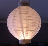 Asian White Wedding & Pary Paper Battery Operated 8 Lanterns-(TEN Per Order)