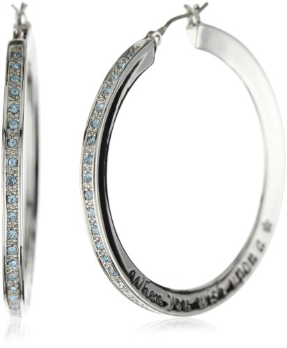 Disney Couture Pinocchio Hoop Earrings With 2 Quotes And With Aqua's Stones