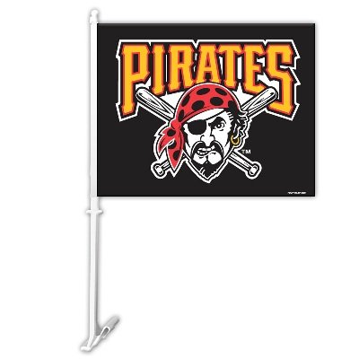 MLB Pittsburgh Pirates Double Sided Car Flag - Set of 2