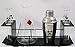 Chemistry Themed Cocktail Barware Set w Hazard Label Decals