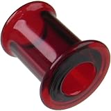 Pair of Glass Double Flared Eyelets: 1-7/8g, Ruby
