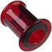 Pair of Glass Double Flared Eyelets: 6g, Ruby