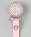 Pink Quilted Crystal with Polka Dot Ribbon Pacifier Clip (RQP)
