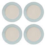 Toscana Blue Stoneware Collection - Set of 4 - 11 Inch Dinner Plates by Caldo-Freddo