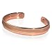 Mens 10mm Wide Bold Magnetic Copper Cuff Bracelet 7.5" Long