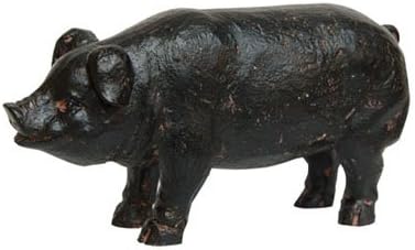 Pig - Rustic Black - Primitive Country Farmyard Accent Home Decor