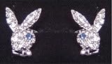 Playboy Rhinestone Stud Earrings
