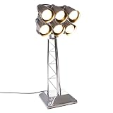 Moocow, Football Floodlamp Table Lamp, Polished Metal Finish