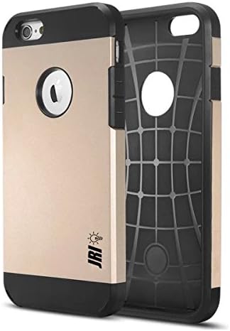 iPhone 6 Case, JRI [HEAVY DUTY] Dual Layer Protective Rugged Case (4.7-Inch) - With Shock Absorbing Inner Layer (Champaign Gold)