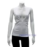 Ralph Lauren Womens White Sleeveless V-Neck Shirt In Large