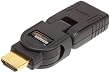 AmazonBasics - Adaptador HDMI articulado (hembra y macho), color negro