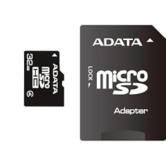 AData AUSDH32GCL4-RA1 32GB MicroSDHC Class 4 Speicherkarte und 1 Adapter