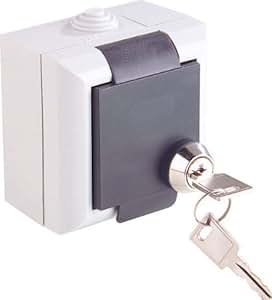 Feuchtraum Steckdose mit Deckel und Schloss