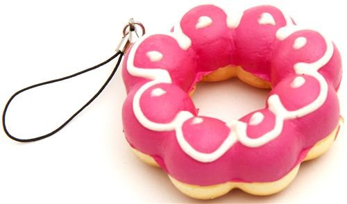 Image #3 of pink flower donut squishy charm kawaii