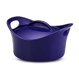Rachael Ray 2.75-Quart Stoneware Covered Round Casserole Casserround, Blue by Rachael Ray