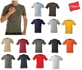 Hanes Fit-T Shirt - 100% Baumwolle - k�rpernah geschnitten, figurbetont ( slim fit, body fit ) - 
