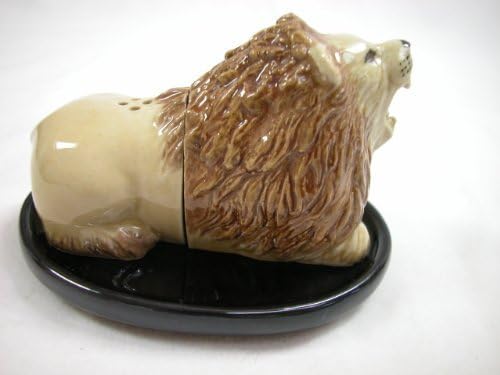 Miniature Porcelain Animal Lion Salt &amp; Pepper Shaker Set #SAP1104