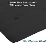 FUTON MATTRESS SINGLE STR BLACK (MEMORY FOAM)