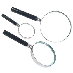 3 Magnifying Glass Loupe Coin Stamp Magnifier Eye Tools