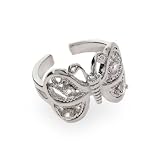Eve's Addiction Sterling Silver Butterfly Toe Ring
