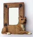 PIT BULL Tan DOG Sm Photo FRAME Figurine SF28T