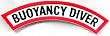Buoyancy Diver Chevron Patch Embroidered Iron On Scuba Diving Emblem Souvenir