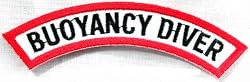 Buoyancy Diver Chevron Patch Embroidered Iron On Scuba Diving Emblem Souvenir
