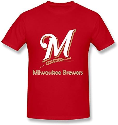 Milwaukee Brewers T Shirt For Mens 100% Cotton[ S Red