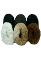 Alpaca Leather Bootie Slippers with Fur Lining - Dark Chocolate Suede