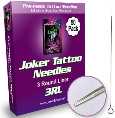 Joker Tattoo Needles 3 Round Liners Box of 50