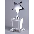 Optical Crystal Silver Star Glass Trophy Award