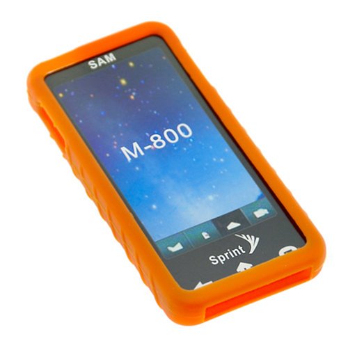 Durable Flexible Soft Orange Silicone Skin Case for Sprint Samsung SPH-M800 Instinct Cell Phone