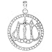 Sterling Silver Cubic Zirconia Allah Iced Out Pendant