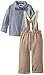 Mud Pie Baby Boys' Tweed Suspender Pants Set