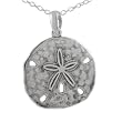 Sterling Silver Large Plain Sand Dollar Pendant