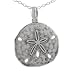 Sterling Silver Large Plain Sand Dollar Pendant