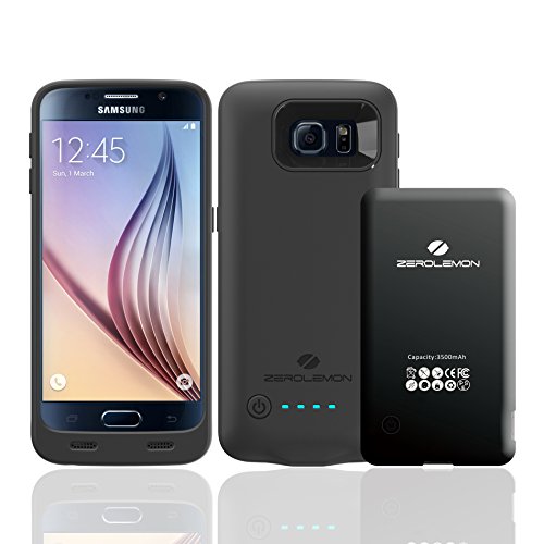 Samsung Galaxy S6 Battery Case,ZeroLemon 3500mAh Slim Power Battery Case for Samsung Galaxy S6,(Fits All carriers of Galaxy S6) [180 days ZeroLemon Warranty Guarantee]-Black