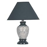 Ore International 15 Ceramic Accent Table Lamp -Black