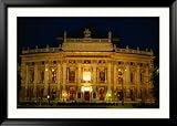 Illuminated Burgtheater (National Theatre) at Night, Vienna, Austria Collections Framed Photographic Poster Print by Jon Davison, 45x33