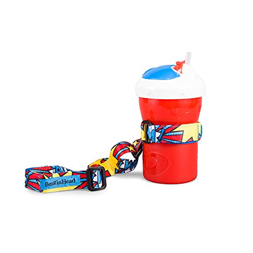 BooginHead SippiGrip Cup Holder, Super Power BAM-Blue/Red