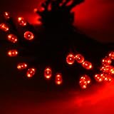 Sourcing4U SuperLED Solar 60 Red LED Light String NEW MULTI EFFECT + FREE FENCE/WALL MOUNT + SPIKE