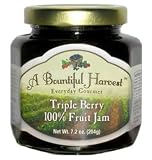 Triple Berry 100% Fruit Jam - A Bountiful Harvest Everyday Gourmet