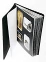 Raika Expandable Scrap Book Album in Textured Black Leather