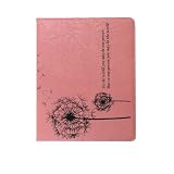 LiViTech(TM) Dandelion Series New iPad 3 & 2 Japanese Flower Pattern Folio Leather Smart Cover Case Tartan Style With Inner Hard Armor Case/Base (Pink)