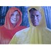 2 pack 1 sze emergency waterproof rain coat poncho cape