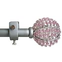 Pink Beaded Ball Drapery Rod Set - 48–88"